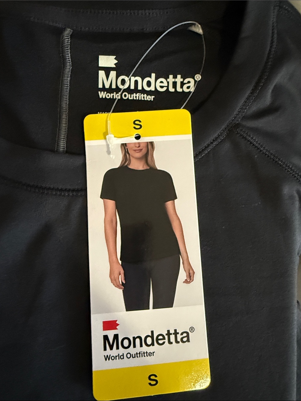 Mondetta Black Crewneck Athletic Tee